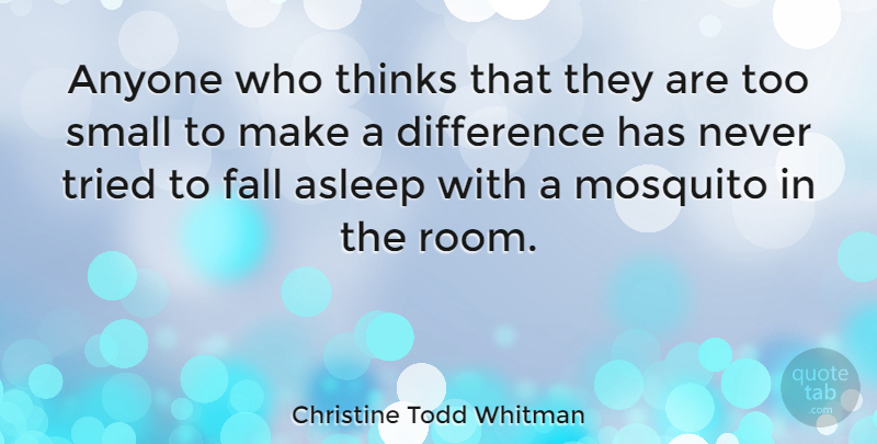 Christine Todd Whitman Quote About Fall, Thinking, Differences: Anyone Who Thinks That They...