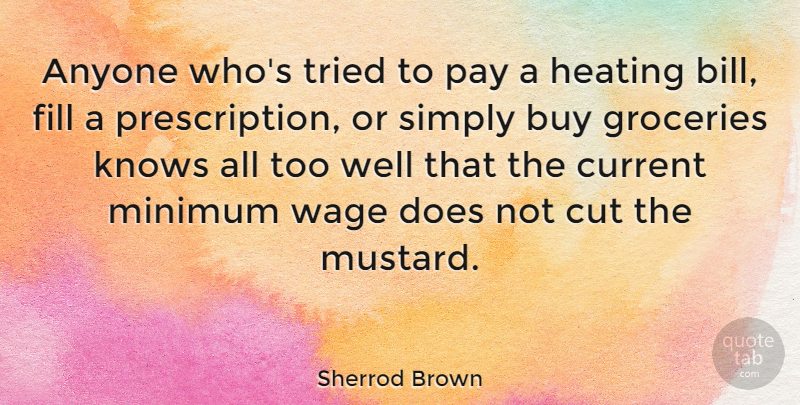 Sherrod Brown Quote About Cutting, Minimum Wage, Pay: Anyone Whos Tried To Pay...