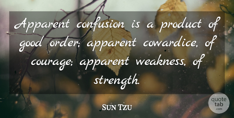 Sun Tzu Quote About Order, Confusion, Weakness: Apparent Confusion Is A Product...