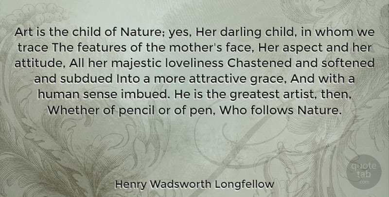 Henry Wadsworth Longfellow Quote About Mother, Art, Children: Art Is The Child Of...