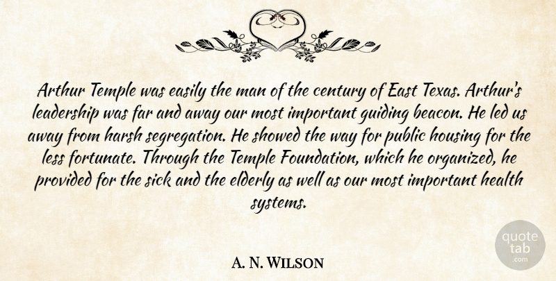 A. N. Wilson Quote About Arthur, Century, Easily, East, Elderly: Arthur Temple Was Easily The...