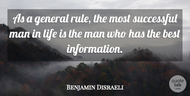 Benjamin Disraeli Quote About Success, Education, Intelligent: As A General Rule The...