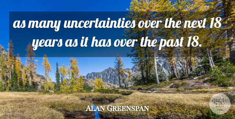 Alan Greenspan Quote About Next, Past: As Many Uncertainties Over The...