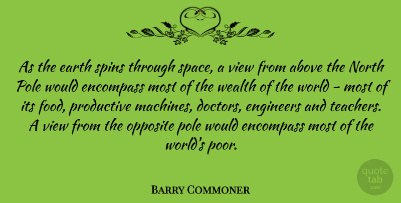 Barry Commoner Quote About Teacher, Doctors, Views: As The Earth Spins Through...