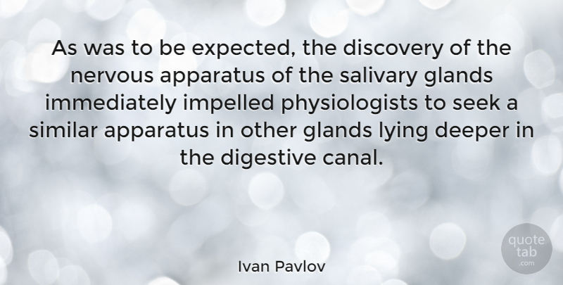 Ivan Pavlov Quote About Lying, Discovery, Adrenal Glands: As Was To Be Expected...