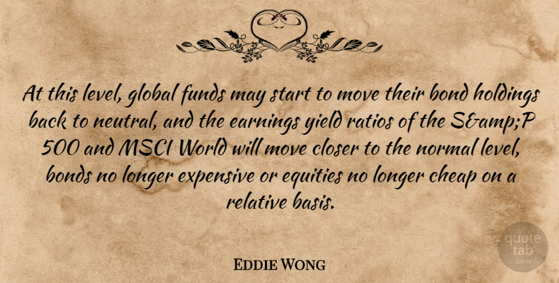 Eddie Wong Quote About Bond, Bonds, Cheap, Closer, Earnings: At This Level Global Funds...