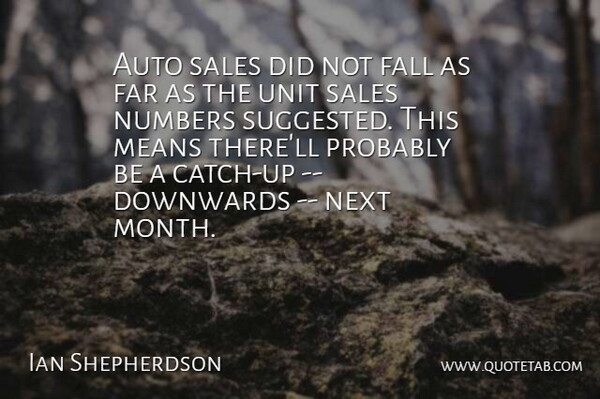 Ian Shepherdson Quote About Auto, Fall, Far, Means, Next: Auto Sales Did Not Fall...