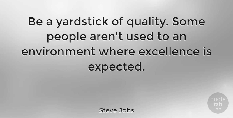 Steve Jobs Quote About Inspirational, Leadership, Morning: Be A Yardstick Of Quality...