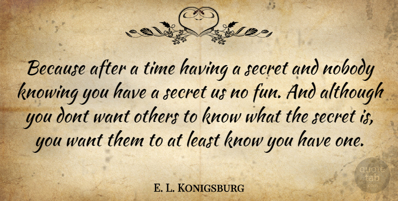 E. L. Konigsburg Quote About Mother, Daughter, Fun: Because After A Time Having...