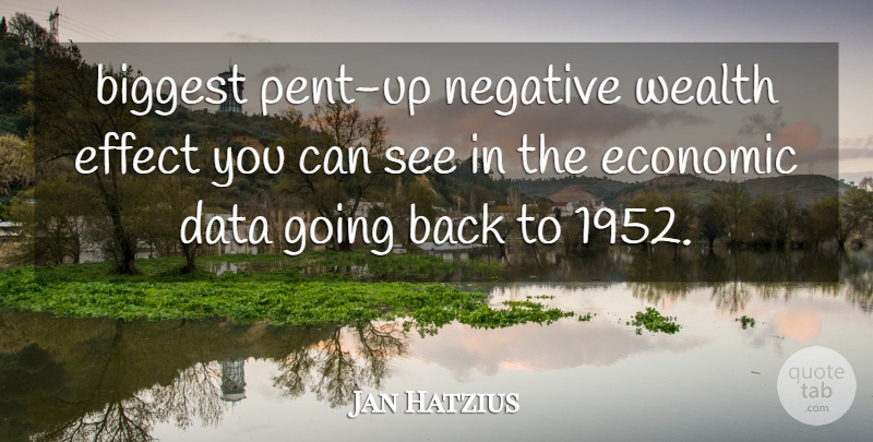 Jan Hatzius Quote About Data, Negative, Wealth: Biggest Pent Up Negative Wealth...