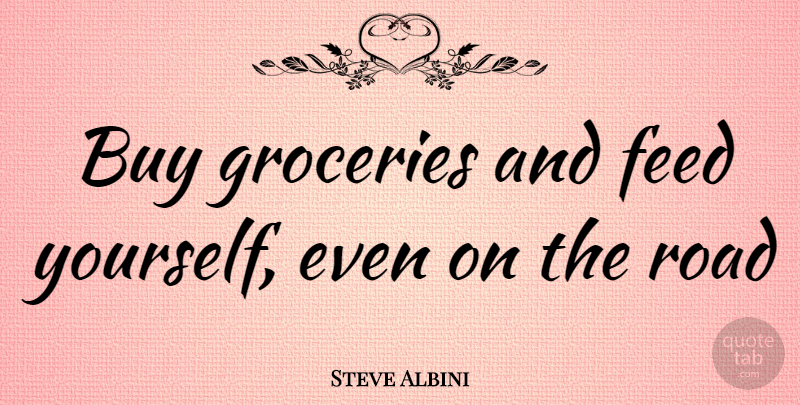Steve Albini Quote About Groceries: Buy Groceries And Feed Yourself...