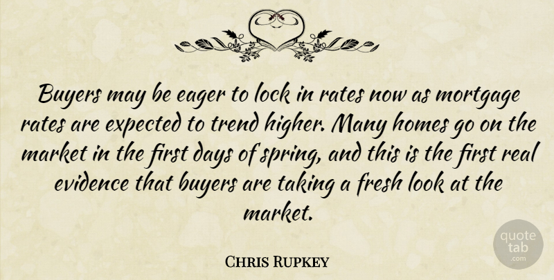 Chris Rupkey Quote About Buyers, Days, Eager, Evidence, Expected: Buyers May Be Eager To...