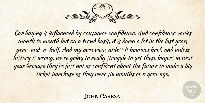 John Casesa Quote About Buyers, Buying, Car, Confidence, Confident: Car Buying Is Influenced By...