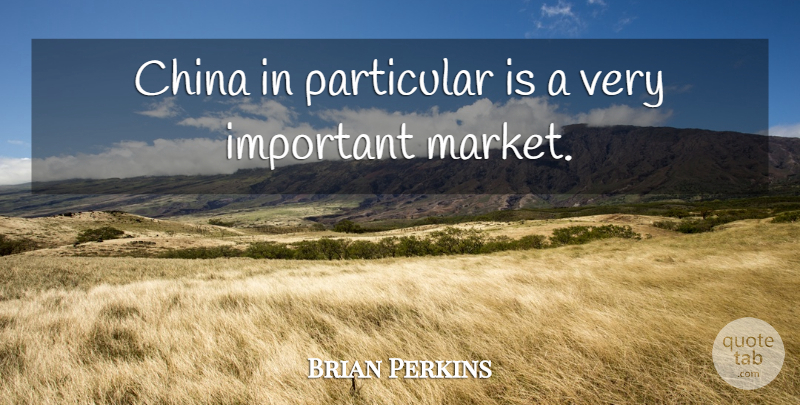 Brian Perkins Quote About China, Particular: China In Particular Is A...