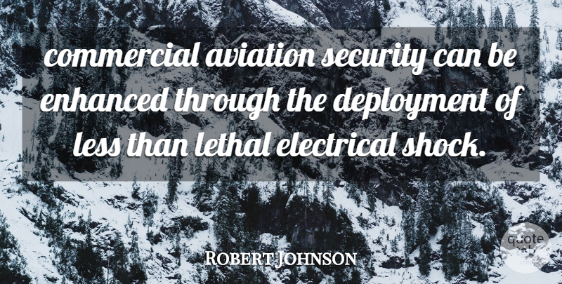 Robert Johnson Quote About Aviation, Commercial, Electrical, Enhanced, Less: Commercial Aviation Security Can Be...
