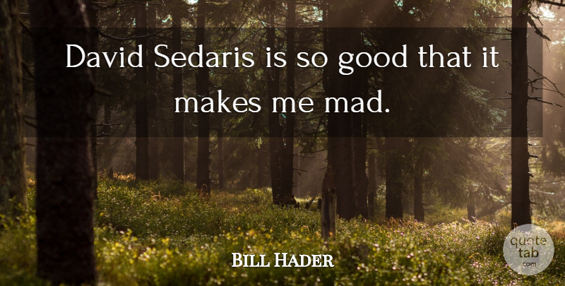Bill Hader Quote About Good: David Sedaris Is So Good...
