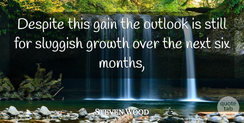 Steven Wood Quote About Despite, Gain, Growth, Next, Outlook: Despite This Gain The Outlook...
