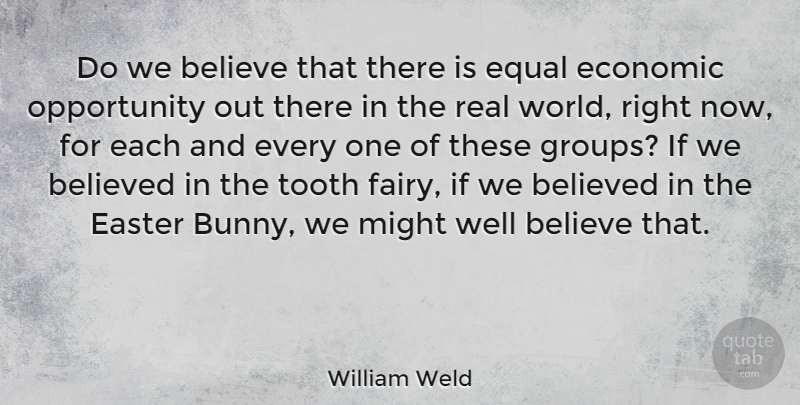 William Weld Quote About Easter, Real, Believe: Do We Believe That There...