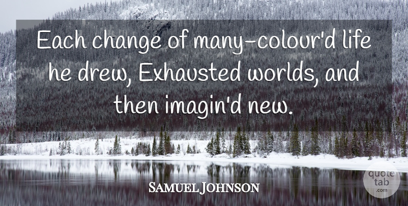Samuel Johnson Quote About Life, World, Exhausted: Each Change Of Many Colourd...