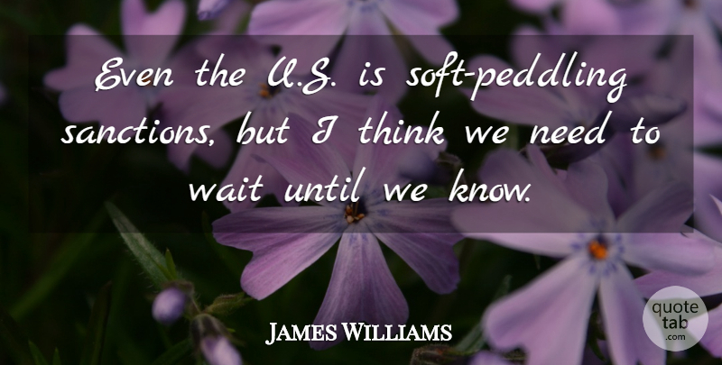 James Williams Quote About Until, Wait: Even The U S Is...