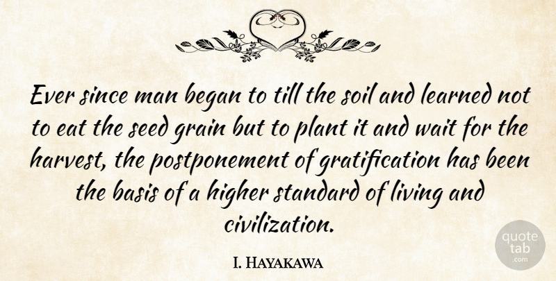 S. I. Hayakawa Quote About Men, Civilization, Waiting: Ever Since Man Began To...