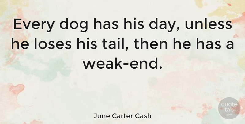 June Carter Cash Quote About American Musician, Unless: Every Dog Has His Day...