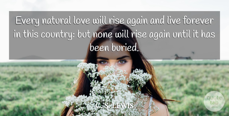 C. S. Lewis Quote About Inspirational, Country, Religious: Every Natural Love Will Rise...