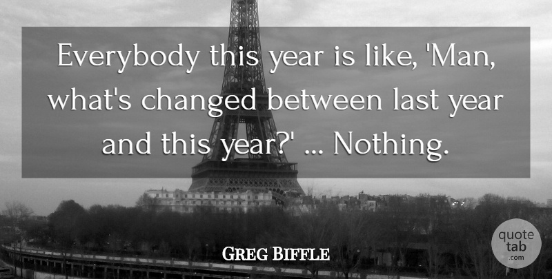 Greg Biffle Quote About Changed, Everybody, Last, Year: Everybody This Year Is Like...