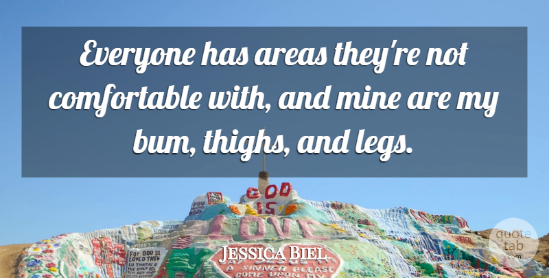 Jessica Biel Quote About Areas: Everyone Has Areas Theyre Not...