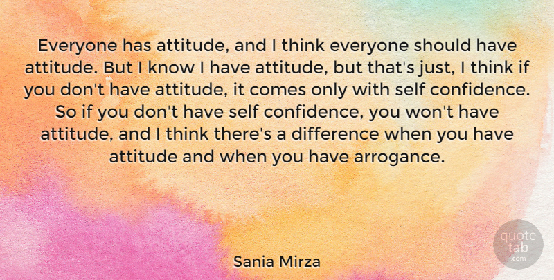 Sania Mirza Quote About Attitude, Difference: Everyone Has Attitude And I...