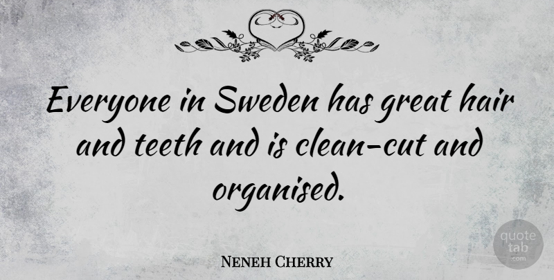 Neneh Cherry Quote About Great, Sweden: Everyone In Sweden Has Great...