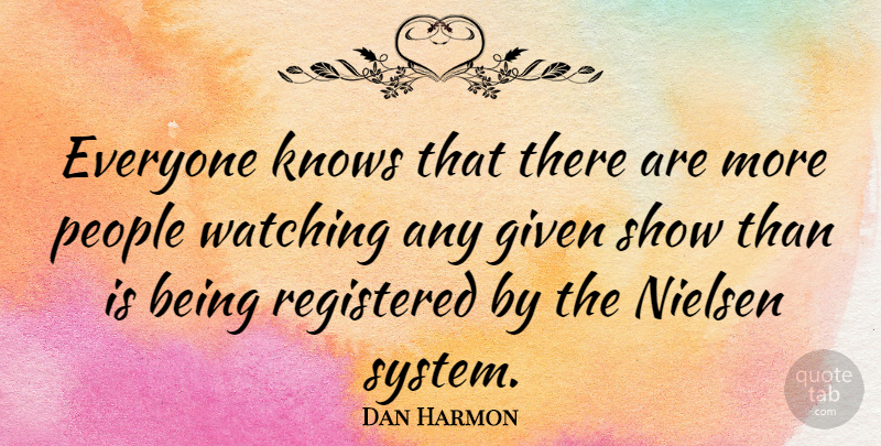 Dan Harmon Quote About People, Given, Shows: Everyone Knows That There Are...