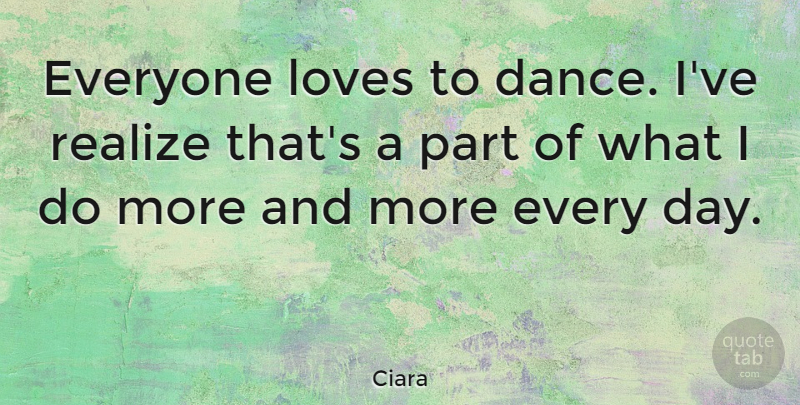 Ciara Quote About undefined: Everyone Loves To Dance Ive...