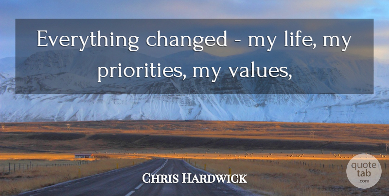 Chris Hardwick Quote About Changed: Everything Changed My Life My...