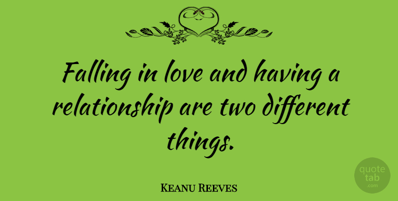 Keanu Reeves Quote About Love, Relationship, Boyfriend: Falling In Love And Having...
