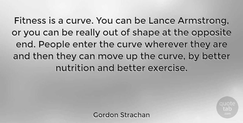 Gordon Strachan Quote About Moving, Exercise, Curves: Fitness Is A Curve You...