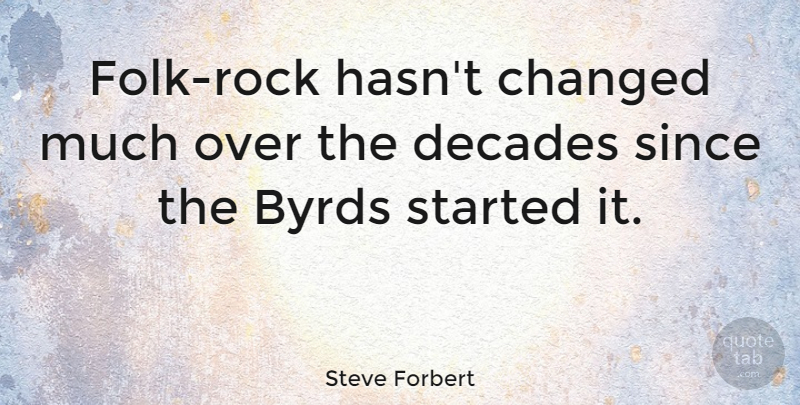 Steve Forbert Quote About Rocks, Changed, Folks: Folk Rock Hasnt Changed Much...