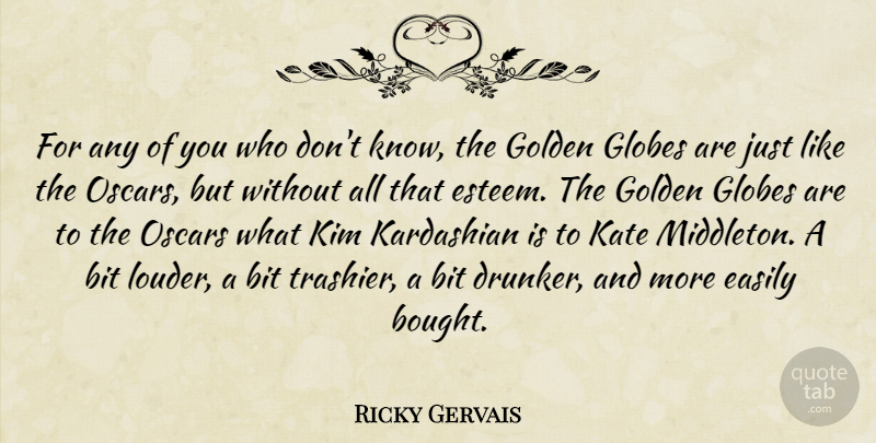 Ricky Gervais Quote About Oscars, Golden, Kim: For Any Of You Who...