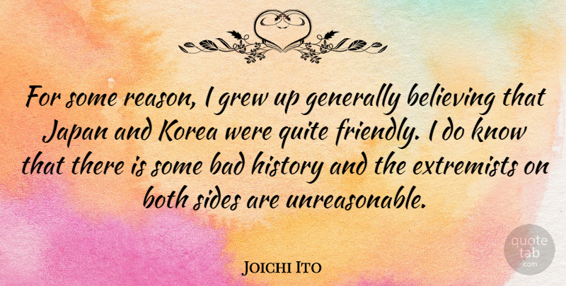 Joichi Ito Quote About Believe, Japan, Korea: For Some Reason I Grew...
