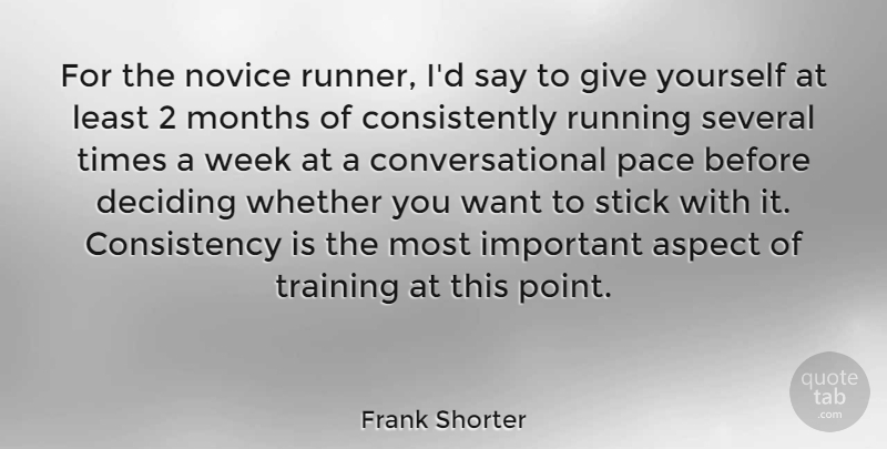 Frank Shorter Quote About Sports, Running, Talking: For The Novice Runner Id...