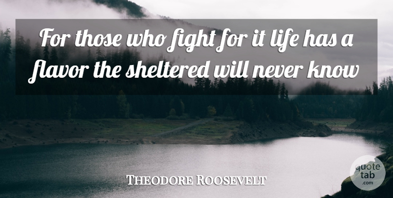 Theodore Roosevelt Quote About Fighting, Flavor, Sucker Punch: For Those Who Fight For...