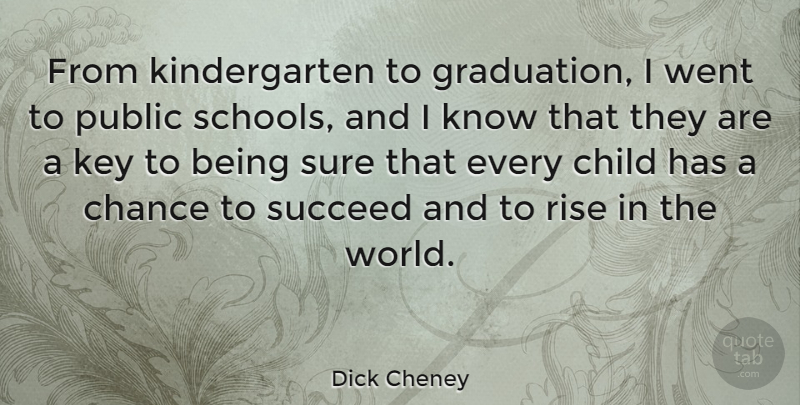 Dick Cheney Quote About Inspirational, Funny, Graduation: From Kindergarten To Graduation I...