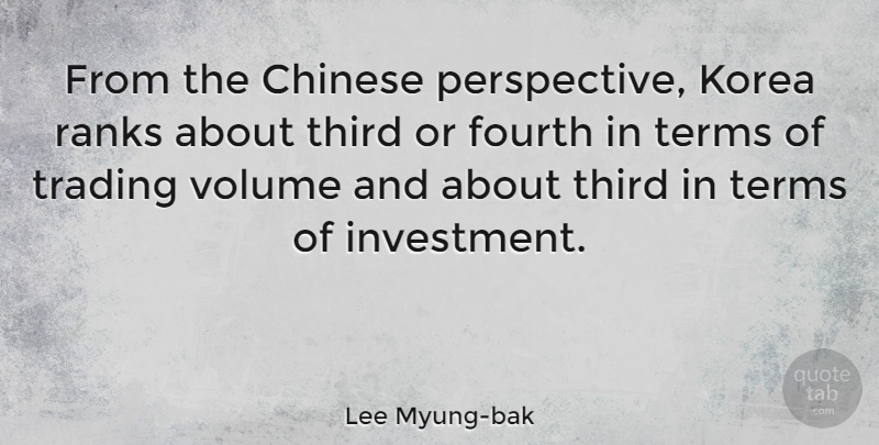 Lee Myung-bak Quote About Korea, Perspective, Chinese: From The Chinese Perspective Korea...