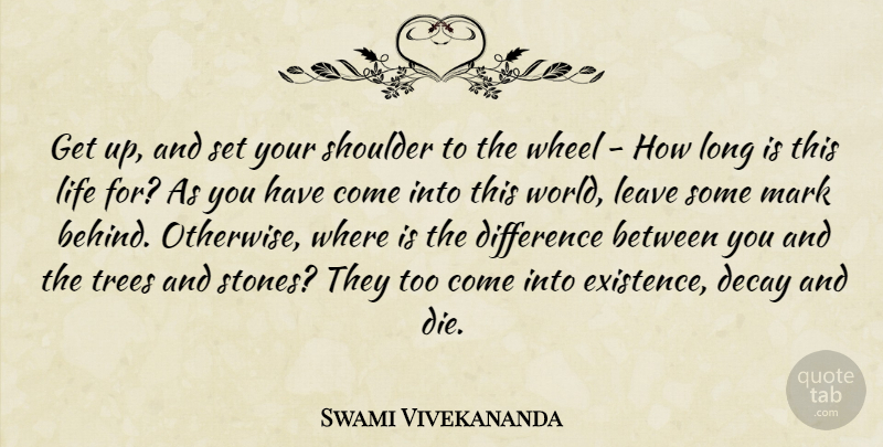 Swami Vivekananda Quote About Inspirational Life, Differences, Long: Get Up And Set Your...