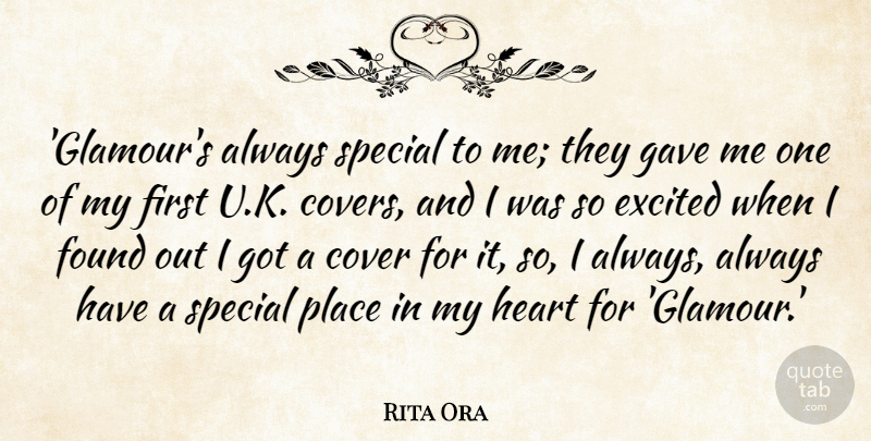 Rita Ora Quote About Cover, Excited, Gave: Glamours Always Special To Me...
