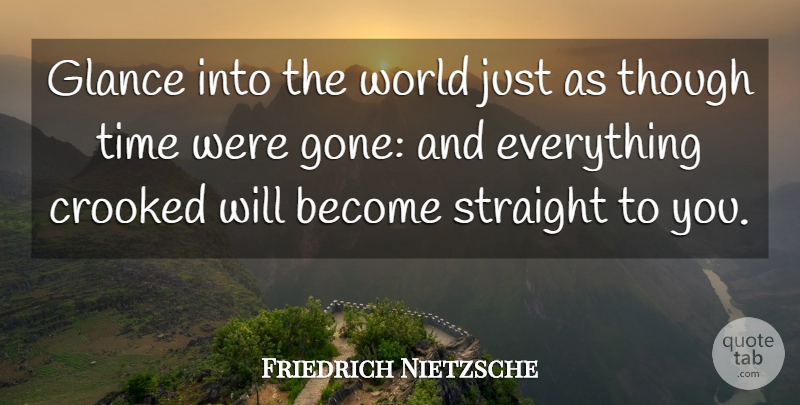 Friedrich Nietzsche Quote About Understanding, Gone, World: Glance Into The World Just...