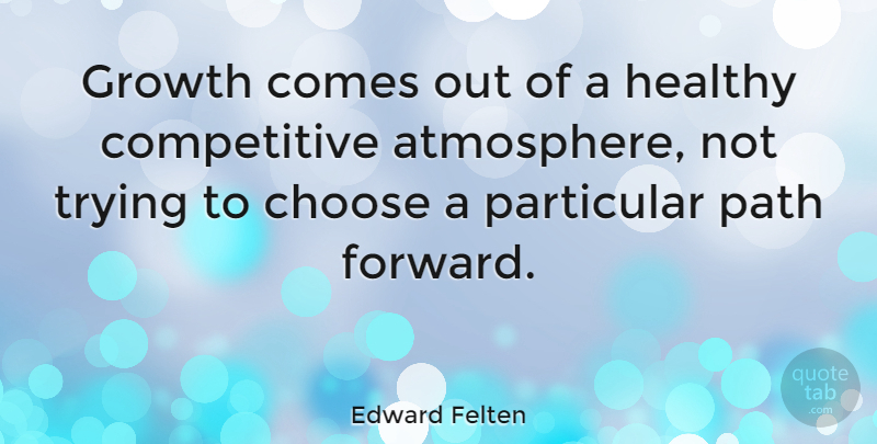 Edward Felten Quote About Healthy, Atmosphere, Growth: Growth Comes Out Of A...