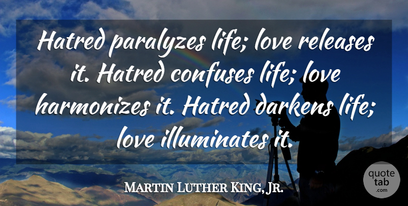 Martin Luther King, Jr. Quote About Love, Life, Marriage: Hatred Paralyzes Life Love Releases...