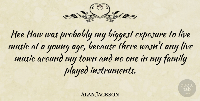 Alan Jackson Quote About Age, Towns, My Family: Hee Haw Was Probably My...