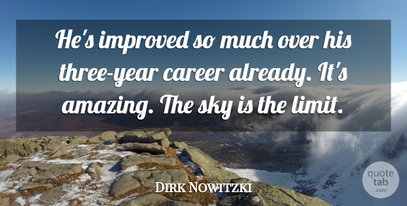 Dirk Nowitzki Quote About Career, Improved, Sky: Hes Improved So Much Over...